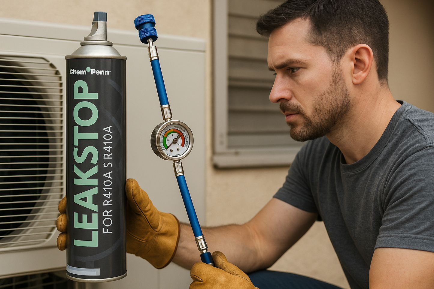 R410a Recharge Kit – Leak Stop + Gauge | 1.8 lb System Repair | Ships Same Day or Within 24 Hours