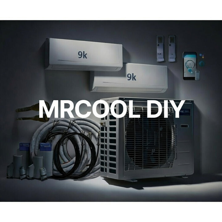 MRCOOL DIY 5th Gen 18k 2-Zone Mini Split Heat Pump. Easy DIY install, R-454B refrigerant. 9k + 9K