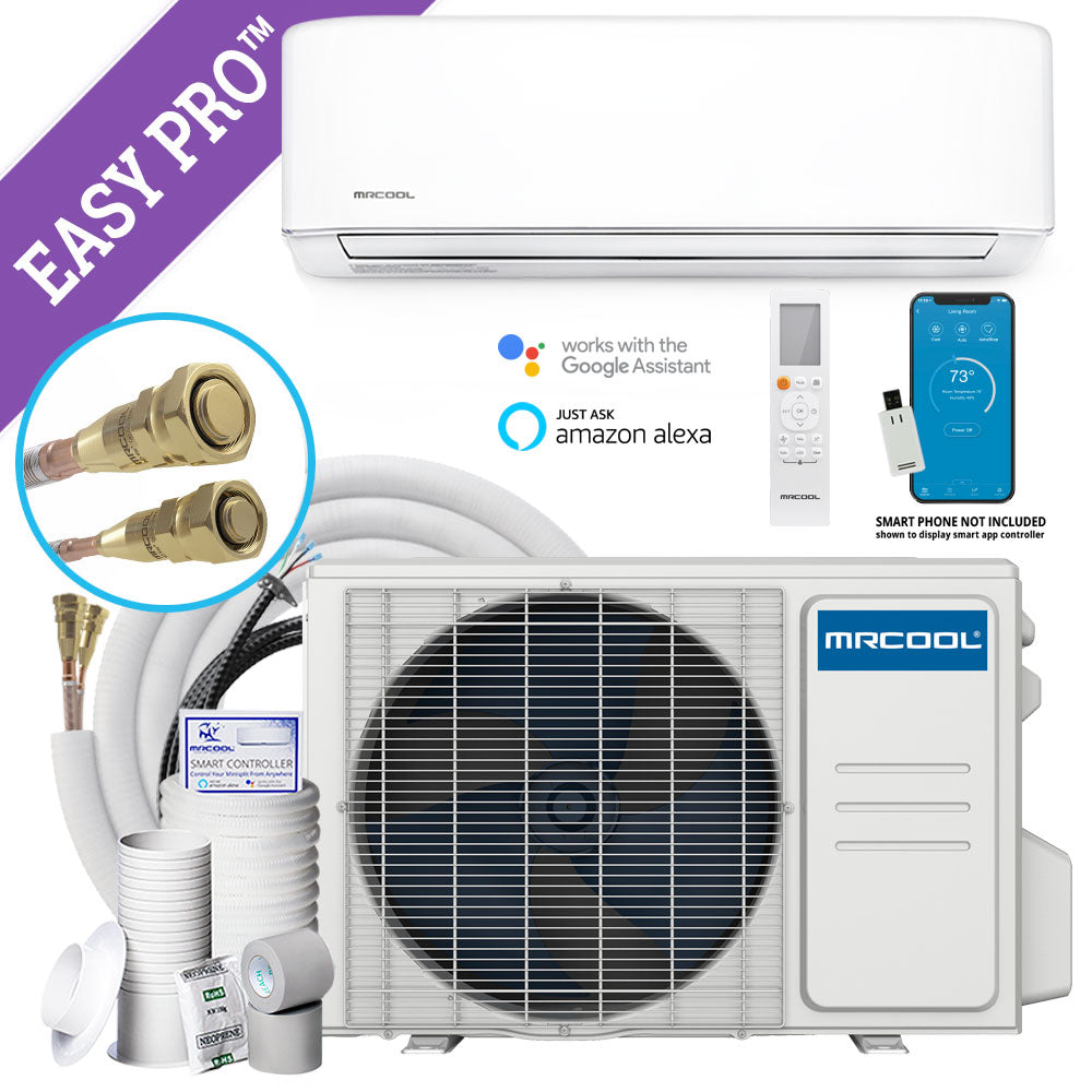 MRCOOL 18,000 BTU DIY 5th Gen Easy Pro 20 SEER2 Single Zone Wall Mount Mini Split Heat Pump System w/ 16&