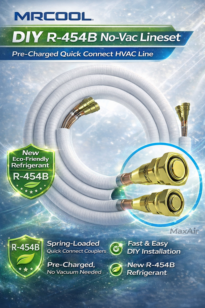 MRCOOL R-454B No-Vac Line Set – Precharged Quick Connect for VersaPro &amp; Universal Systems