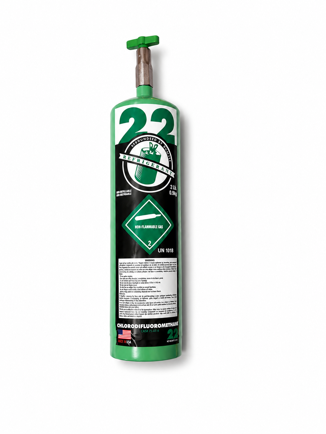 R22 Refrigerant | 2 lb Virgin Refrigerant (Bottle Only)