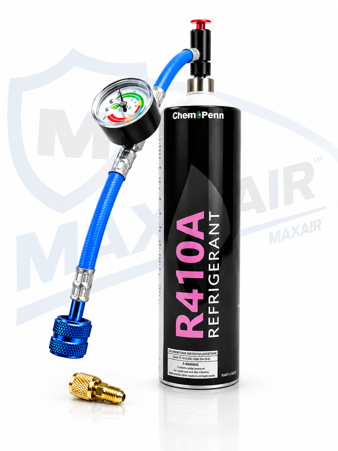 R410a Recharge Kit – 1.8 lb with Gauge &amp; Adapter | AC, Mini Split, Heat Pump Compatible |Same Day Shipping or Within 24 Hours