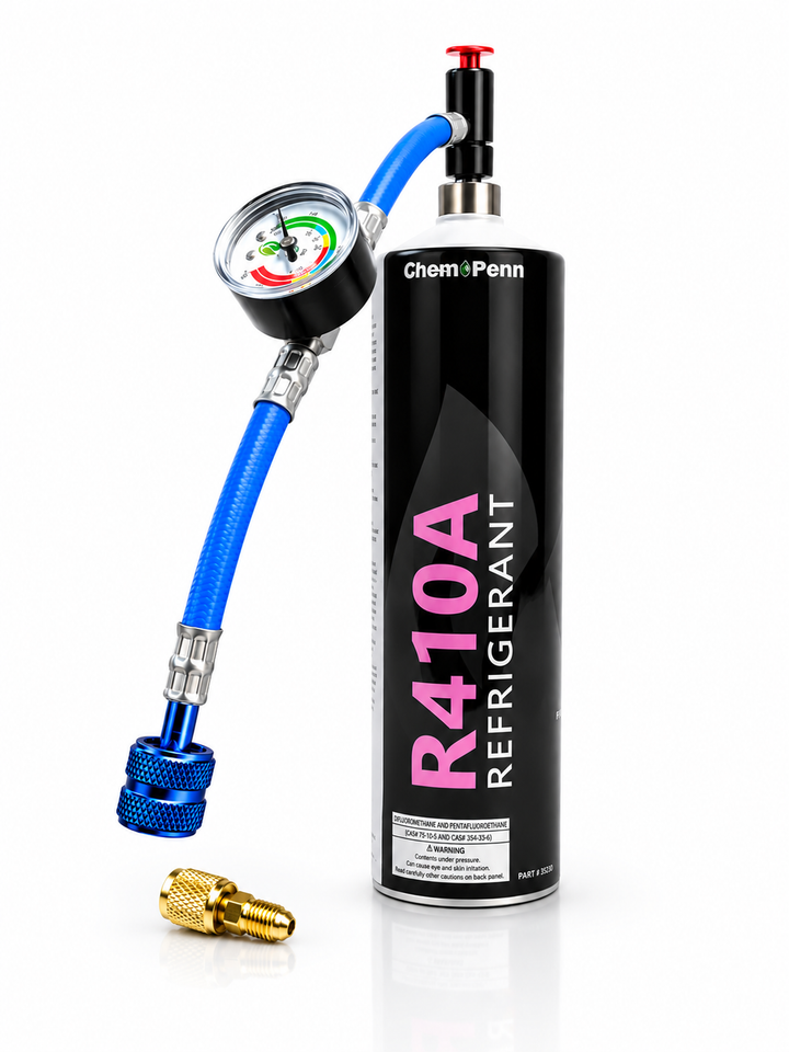 R410a Recharge Kit – 1.8 lb with Gauge &amp; Adapter | AC, Mini Split, Heat Pump Compatible |Same Day Shipping or Within 24 Hours