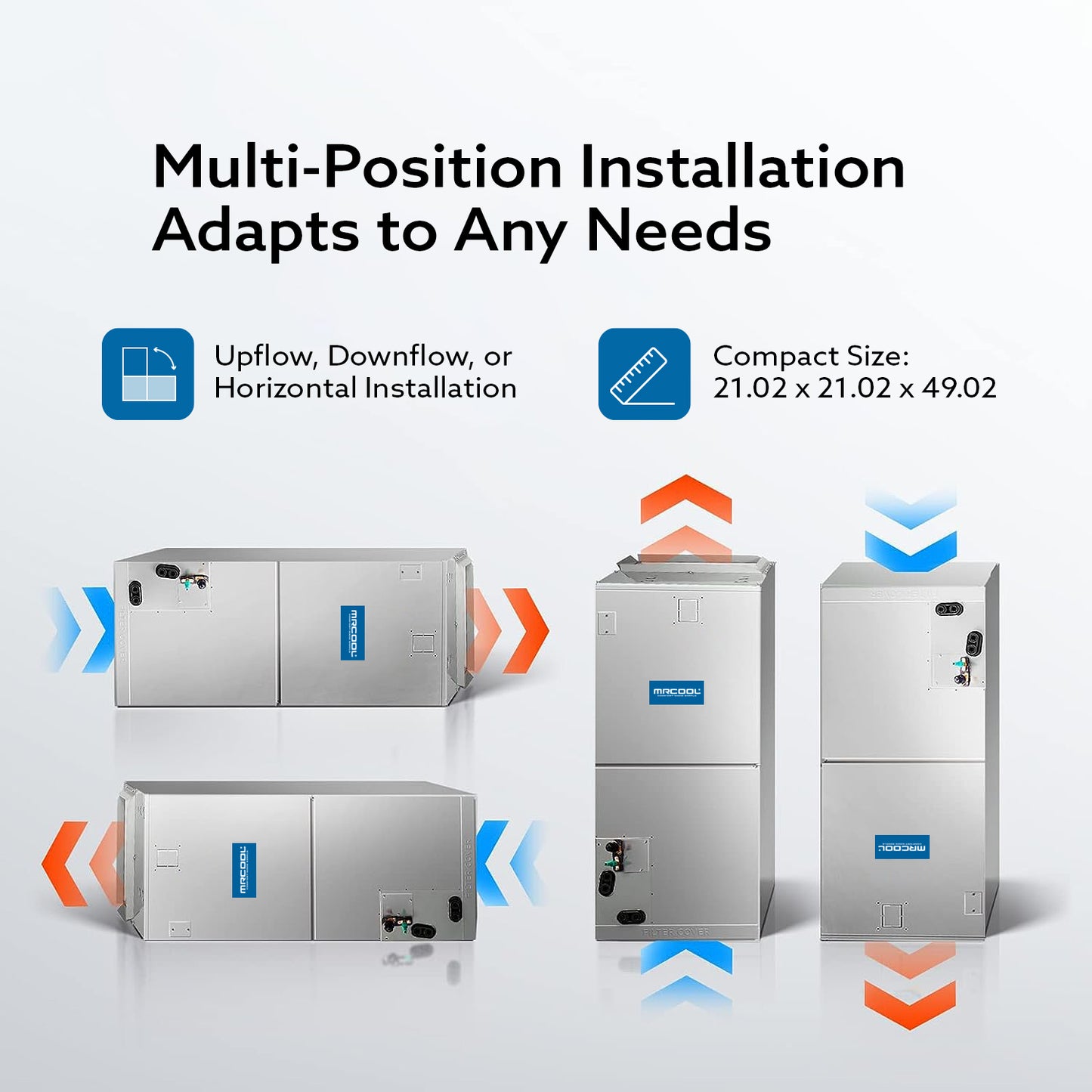 3 Ton 16.1 SEER2 MrCool VersaPro Central Heat Pump Split System - Multiposition - R454B