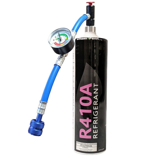 R410a Refrigerant Recharge Kit 1.8lb Gauge Included - IN STOCK NOW !!